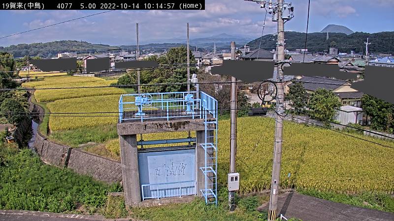 賀来(中島) 下中島川の平常時の画像です
