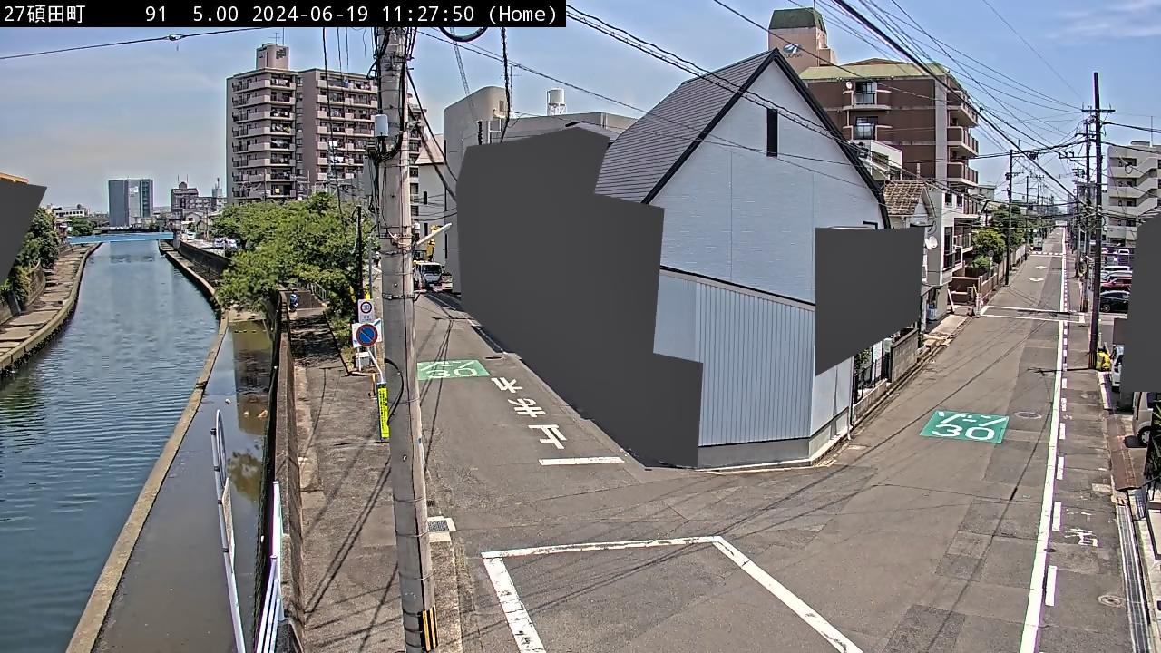 碩田町 住吉川の平常時の画像です
